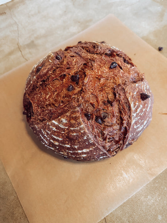 Organic Sourdough Artisan Loaf | Chocolate Chocolate Chip Bread