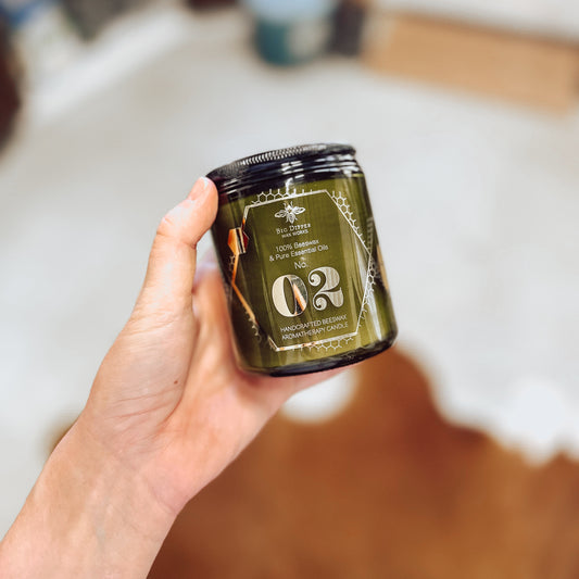 Beeswax + Essential Oil Candle | Patchouli + Fir