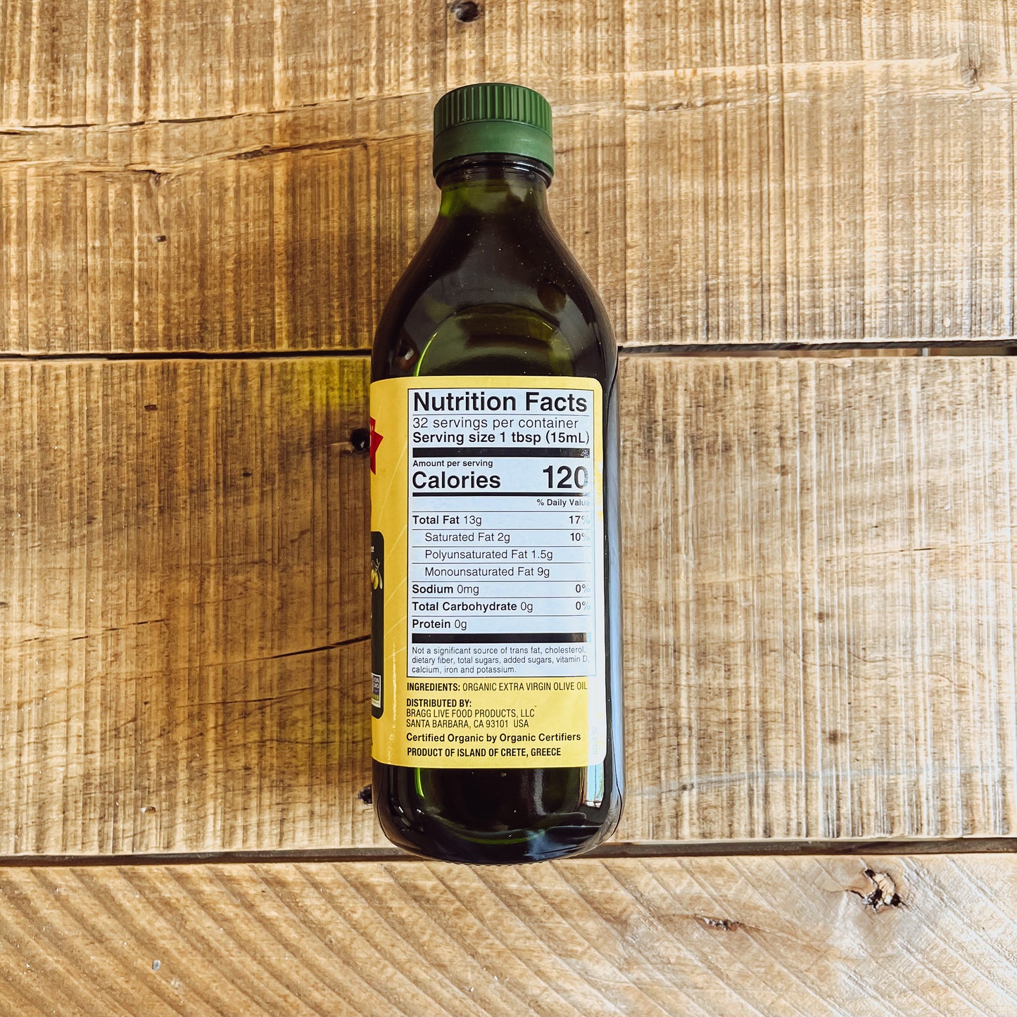 Bragg's Organic Extra Virgin Olive Oil - Glass bottle